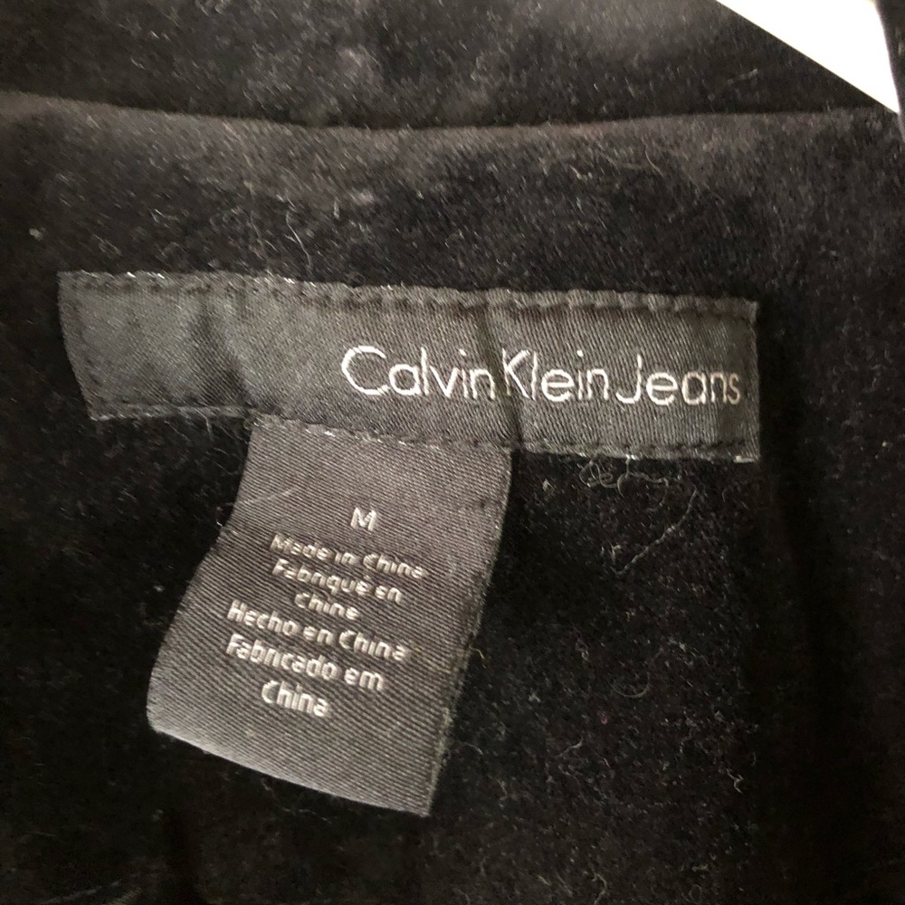 Calvin Klein Jeans Black Velvet Jacket Size M - Picture 2 of 2